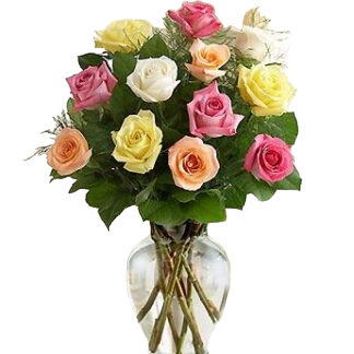 15 multi-colored roses | Flower Delivery Smolensk