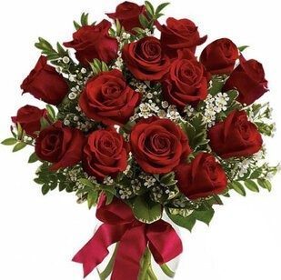 15 red roses with greenery | Flower Delivery Smolensk